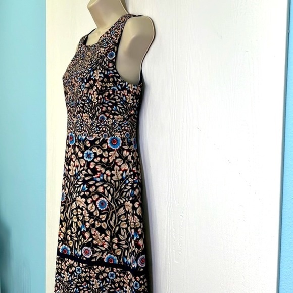 Anthropologie - Maeve Floral Blue & Red Sleeveless Sheath Dress Size 4 - Picture 6 of 16
